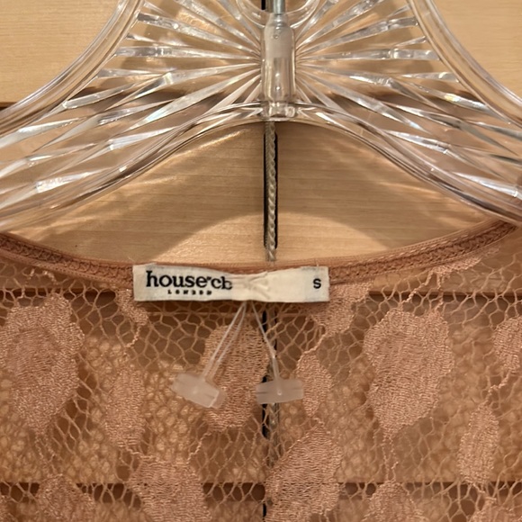 House of CB Veronica Lace Frill Blush Bodysuit - Picture 6 of 8